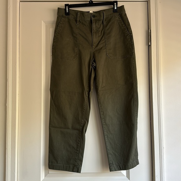 Madewell The Petite Perfect Vintage Straight Workwear Pants in Capers - Picture 5 of 8